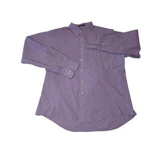 Classic Fit Men’s Purple Button-Down Long Sleeve Shirt Size M